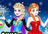 Elsa with Anna Dress up