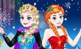 Elsa si Anna Dress Up
